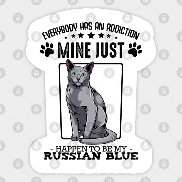 Russian Blue Cat Sticker by Lumio Gifts